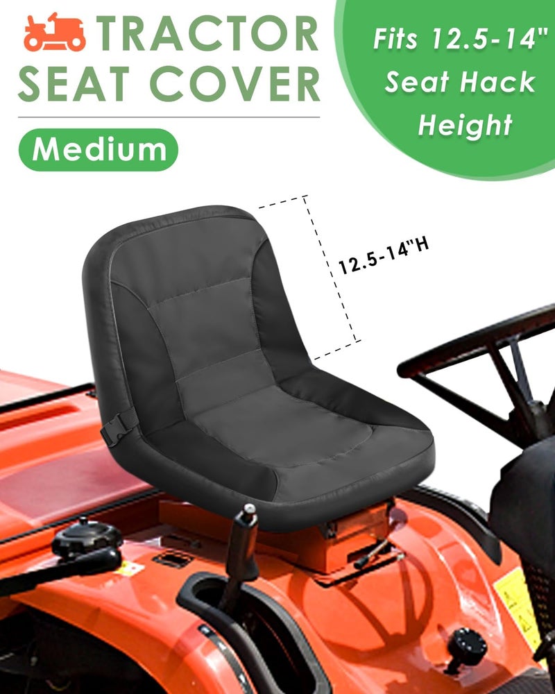 PACETAP Riding Lawn Mower Seat Cover with Waterproof Cover, Durable Polyester Universal Lawn Mower Seat Cover Compatible with John Deere, for Craftsman, for Cub Cadet, for Kubota (Medium) - Image 2